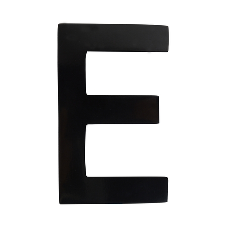 ARCHITECTURAL MAILBOXES Brass 4 inch Floating House Letter Black E 3582B-E